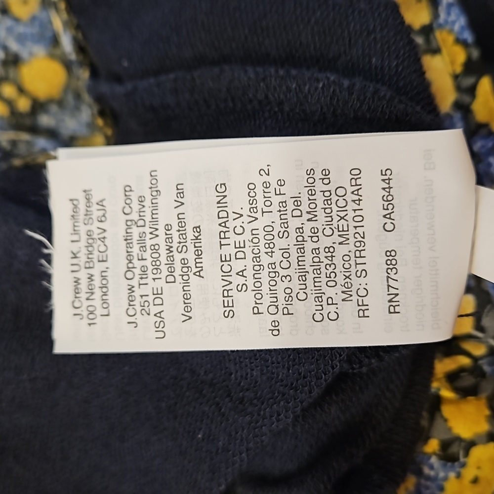 J Crew 3/4 Sleeve Shirt with Floral Trim - Picture 10 of 11